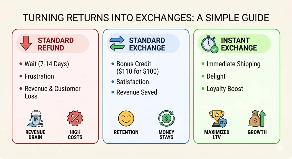 Turning Returns into Exchanges