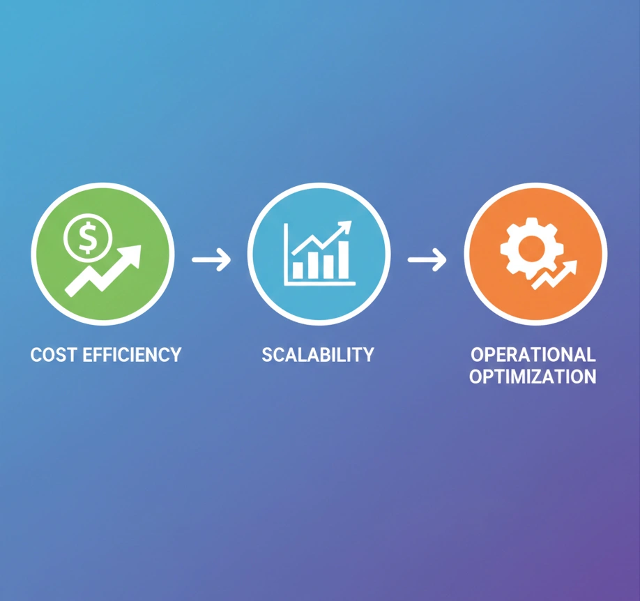 Key benefits of B2B custom software development including cost efficiency and scalability
